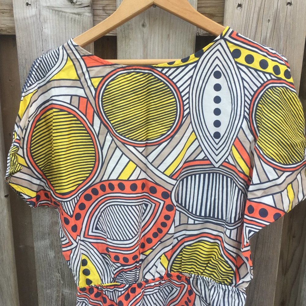 Gsus geometric print light cotton tunic - size L - Picture 7 of 8
